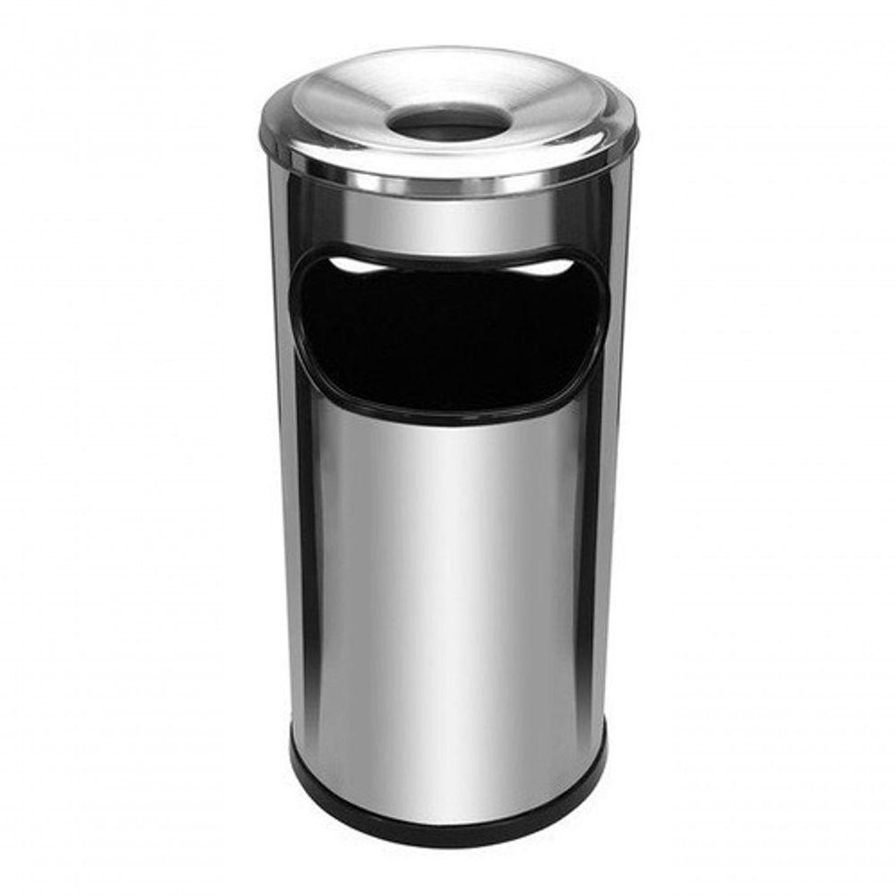 Cinzeiro Lixeira Em Aço Inox Com Aro Em Aluminio Jsn - 1