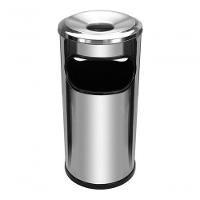 Cinzeiro Lixeira Em Aço Inox Com Aro Em Aluminio Jsn - 1