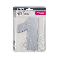 Número Residencial Adesivo Cromado 1 - Alumínio Acm - Fita 3m Vhb - Interno-externo - 1