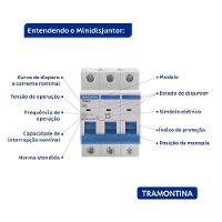 Minidisjuntor Tdj5-3c63 3 P 63 A 4,5 Ka Curva C Tramontina Tramontina
