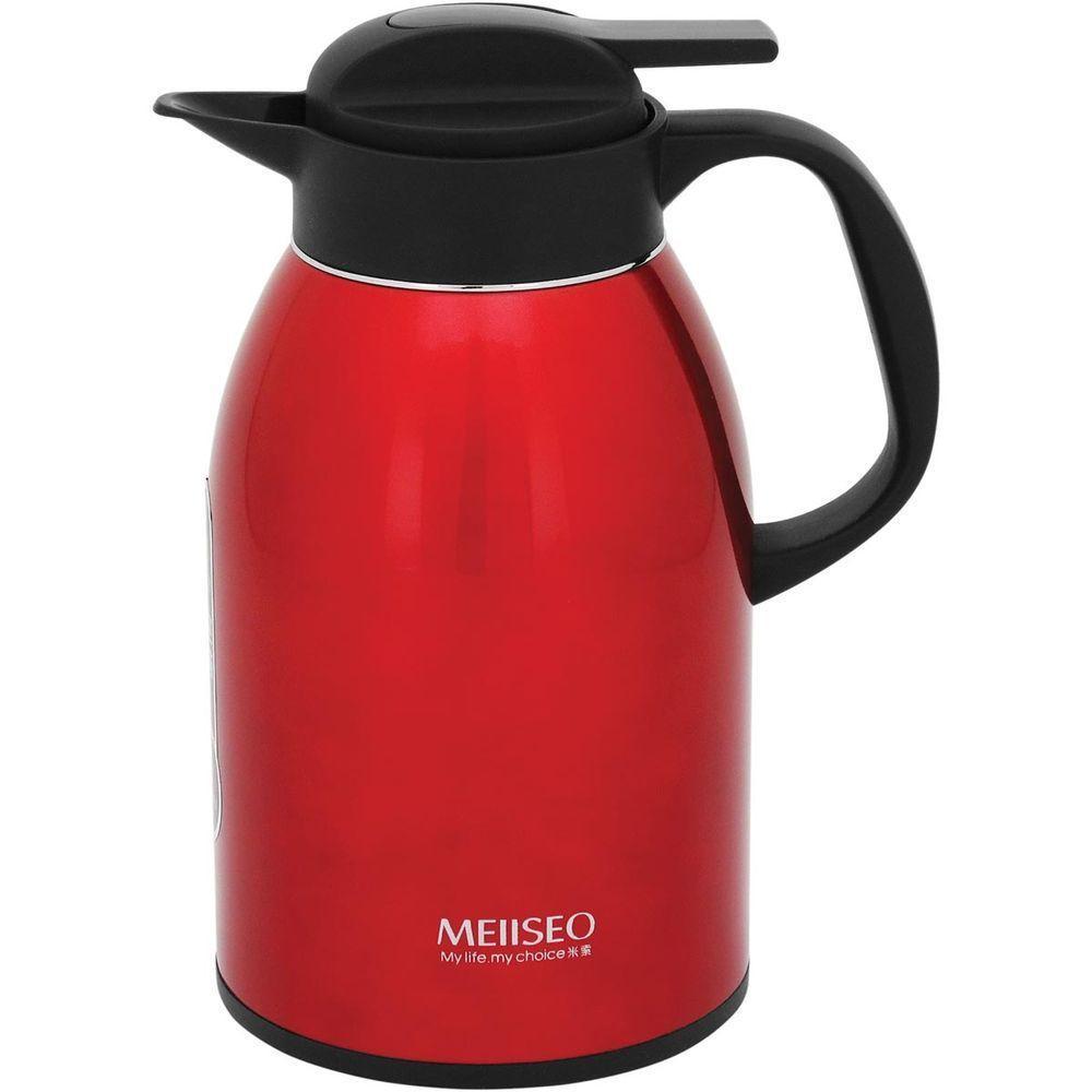 Kaffe Garrafa Térmica 26X20X14Cm 1,6L Inox Vermelho Parede Dupla - 1