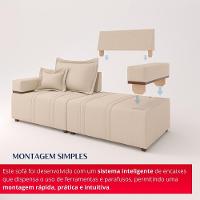 Sofá Na Caixa Bellagio 2 Lugares 2,00m Bege