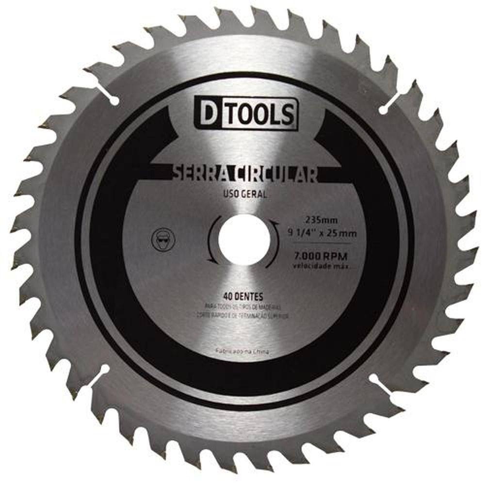 Serra Circular Vídea 9 1-4'' 40 Dentes - Corte Rápido - Dtools - 1