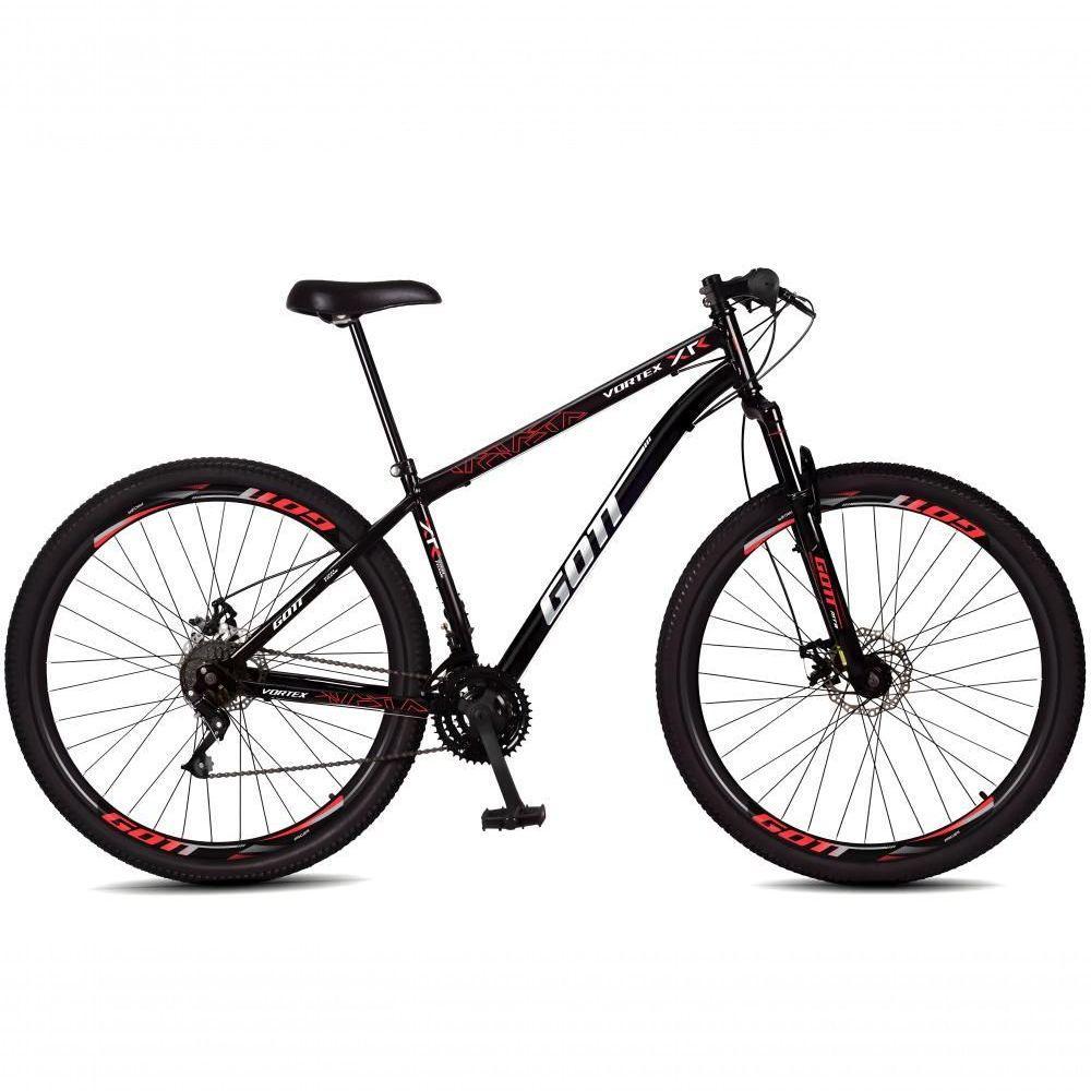 Bicicleta Aro 29 Aço Carbono Gott Vortex Rx 21v Com Suspensão E Freio A Disco Preto/vermelho - 2
