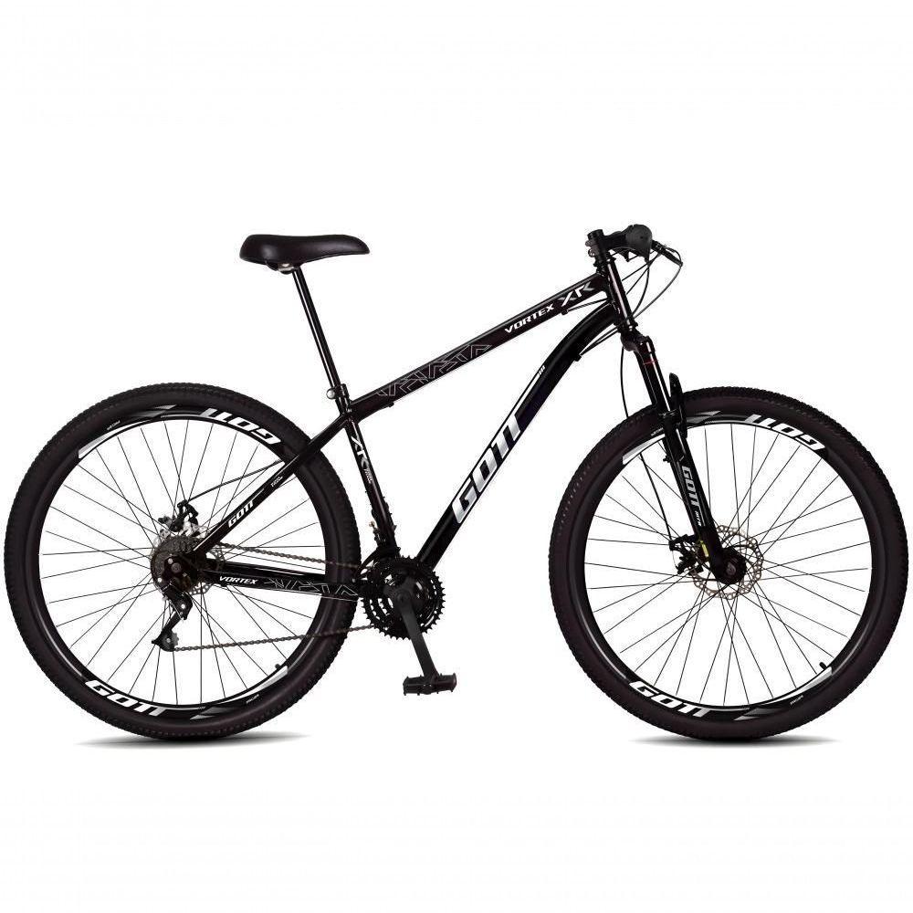 Bicicleta Aro 29 Aço Carbono Gott Vortex Rx 21v Com Suspensão E Freio A Disco Preto/branco - 1