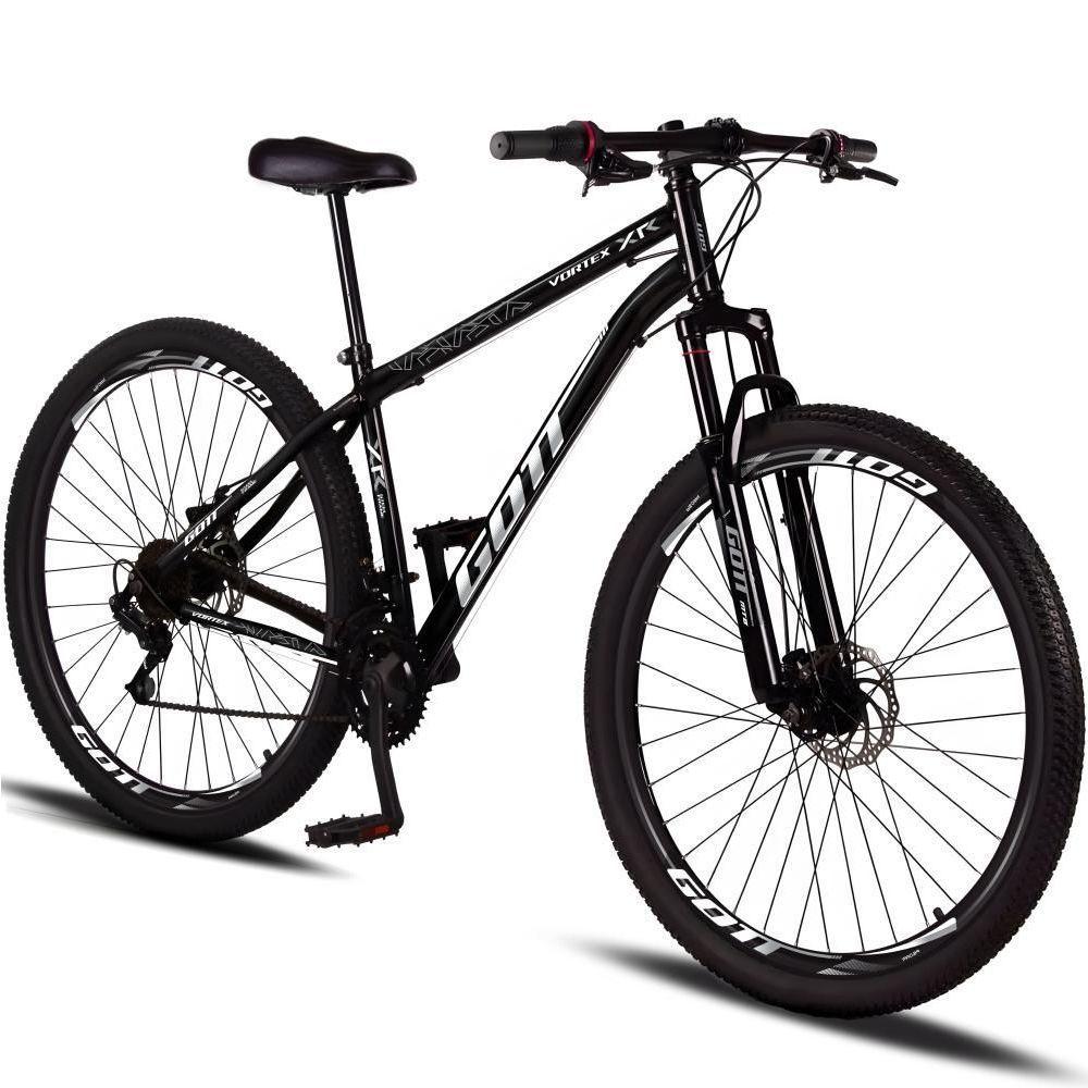 Bicicleta Aro 29 Aço Carbono Gott Vortex Rx 21v Com Suspensão E Freio A Disco Preto/branco - 2