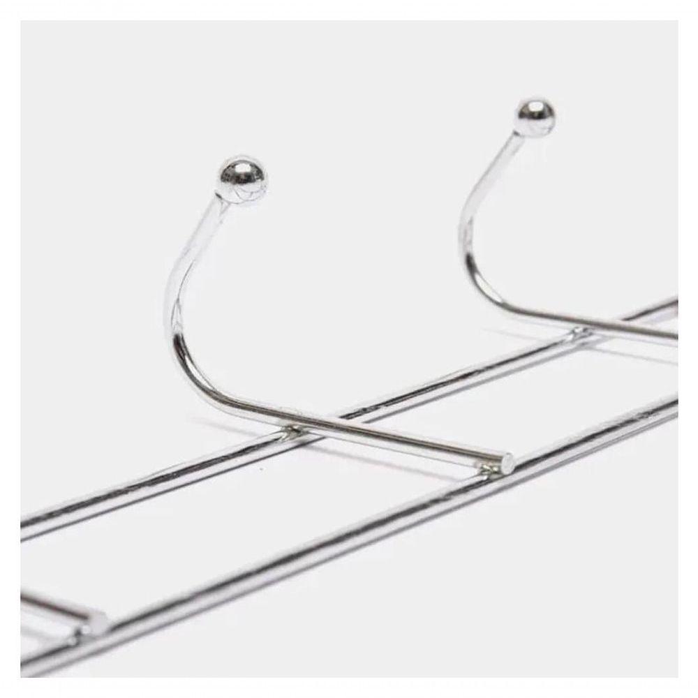 Cabideiro Metálico De Parede Com 10 Ganchos – Organização, Resistência E Design Moderno Para Qualquer Ambiente - Prata - 4