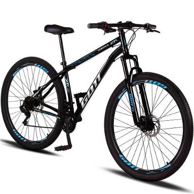 Bicicleta Aro 29 Aço Carbono Gott Vortex Rx 21v Com Suspensão E Freio A Disco Preto/azul