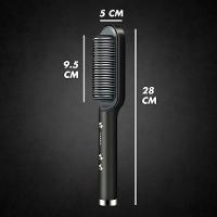 Escova Pente Alisadora Profissional Preta – Praticidade, Tecnologia E Cabelos Perfeitos Em Minutos - Bivolt - 6