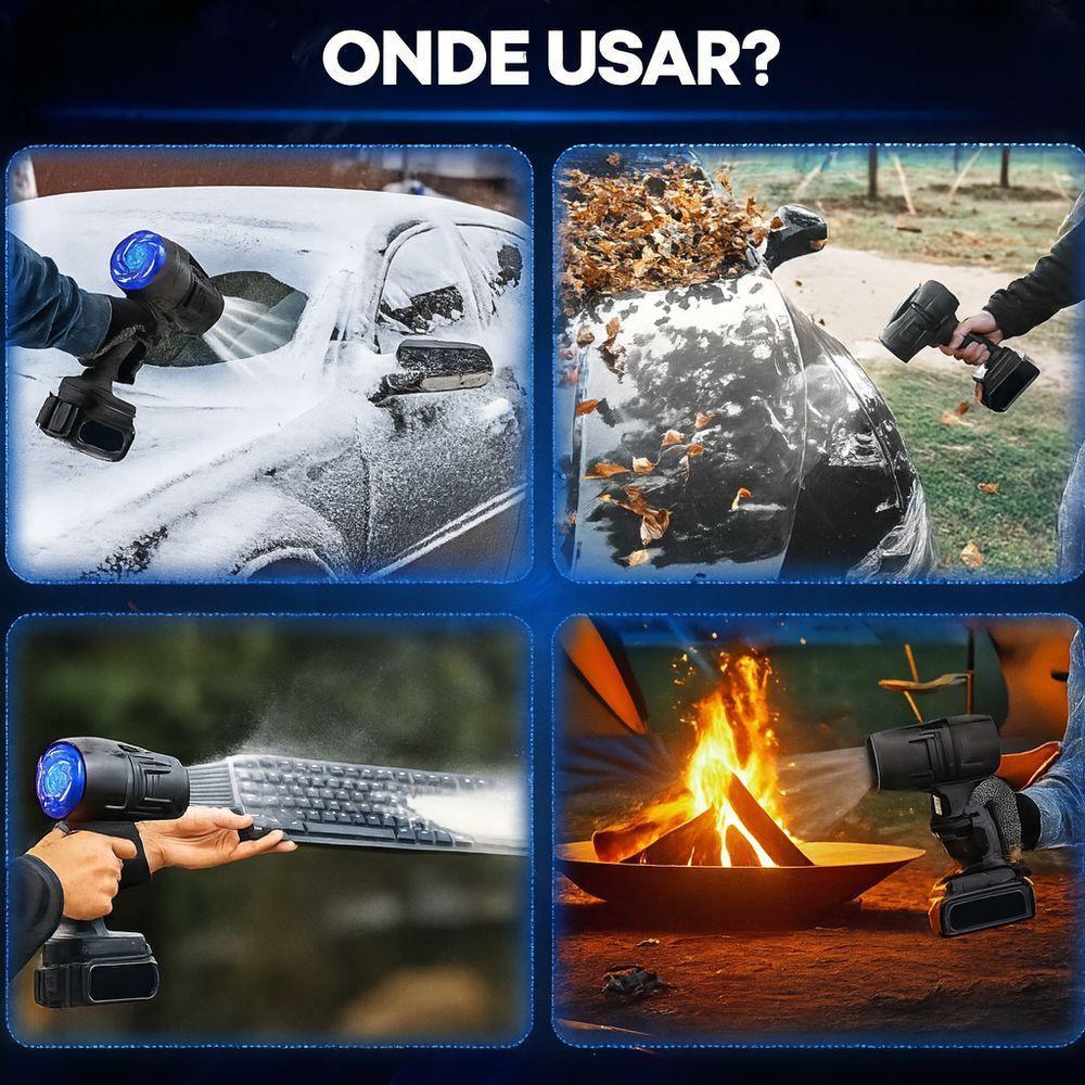 Soprador De Ar Portátil 48v Com 2 Baterias Recarregáveis E Motor 33.000 Rpm - 5