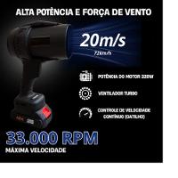 Soprador De Ar Portátil 48v Com 2 Baterias Recarregáveis E Motor 33.000 Rpm - 2