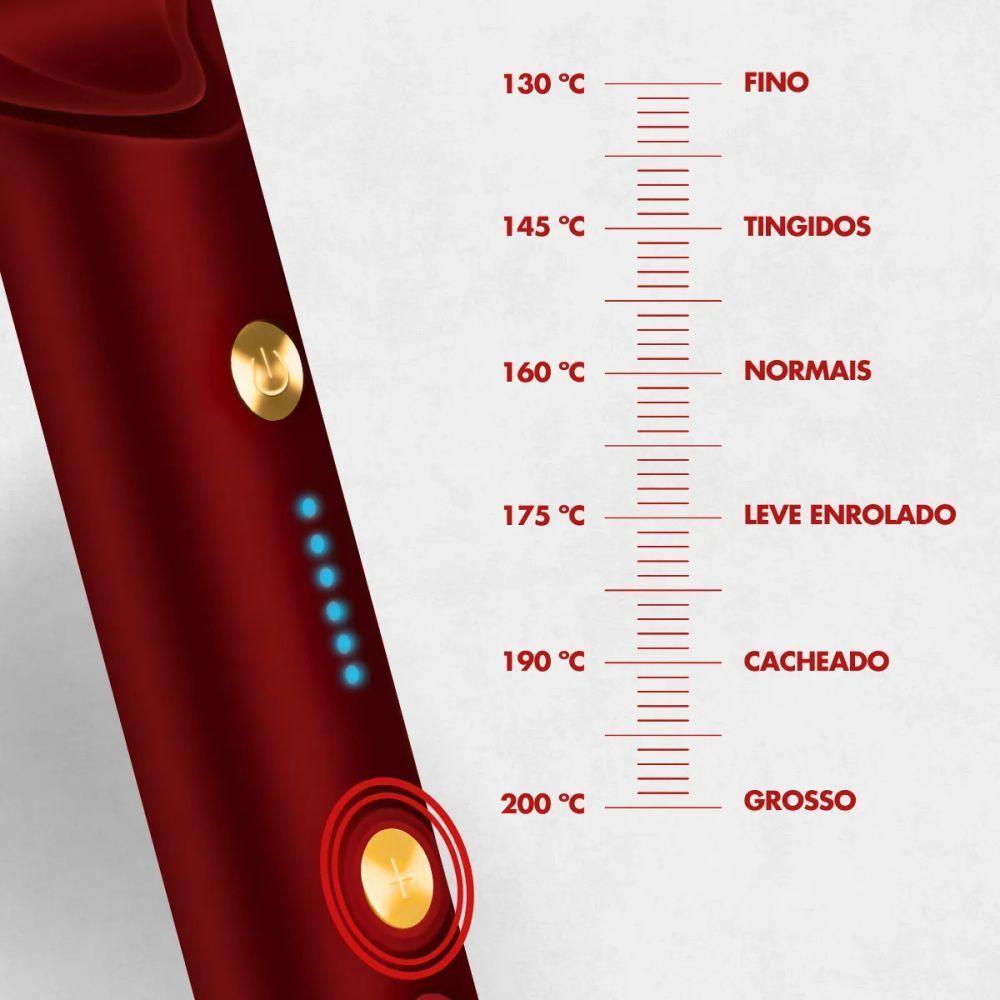 Escova Pente Alisadora Profissional Vermelha – Potência, Estilo E Cabelos Impecáveis Em Minutos - Bivolt - 3