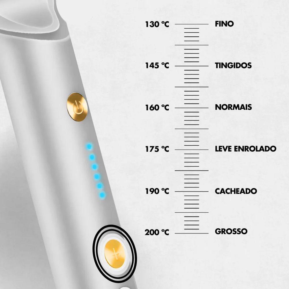 Escova Alisadora E Modeladora 5 Em 1 Bivolt Com Tecnologia De Cerâmica Ptc - Branco - 2