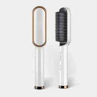 Escova Alisadora E Modeladora 5 Em 1 Bivolt Com Tecnologia De Cerâmica Ptc - Branco - 1