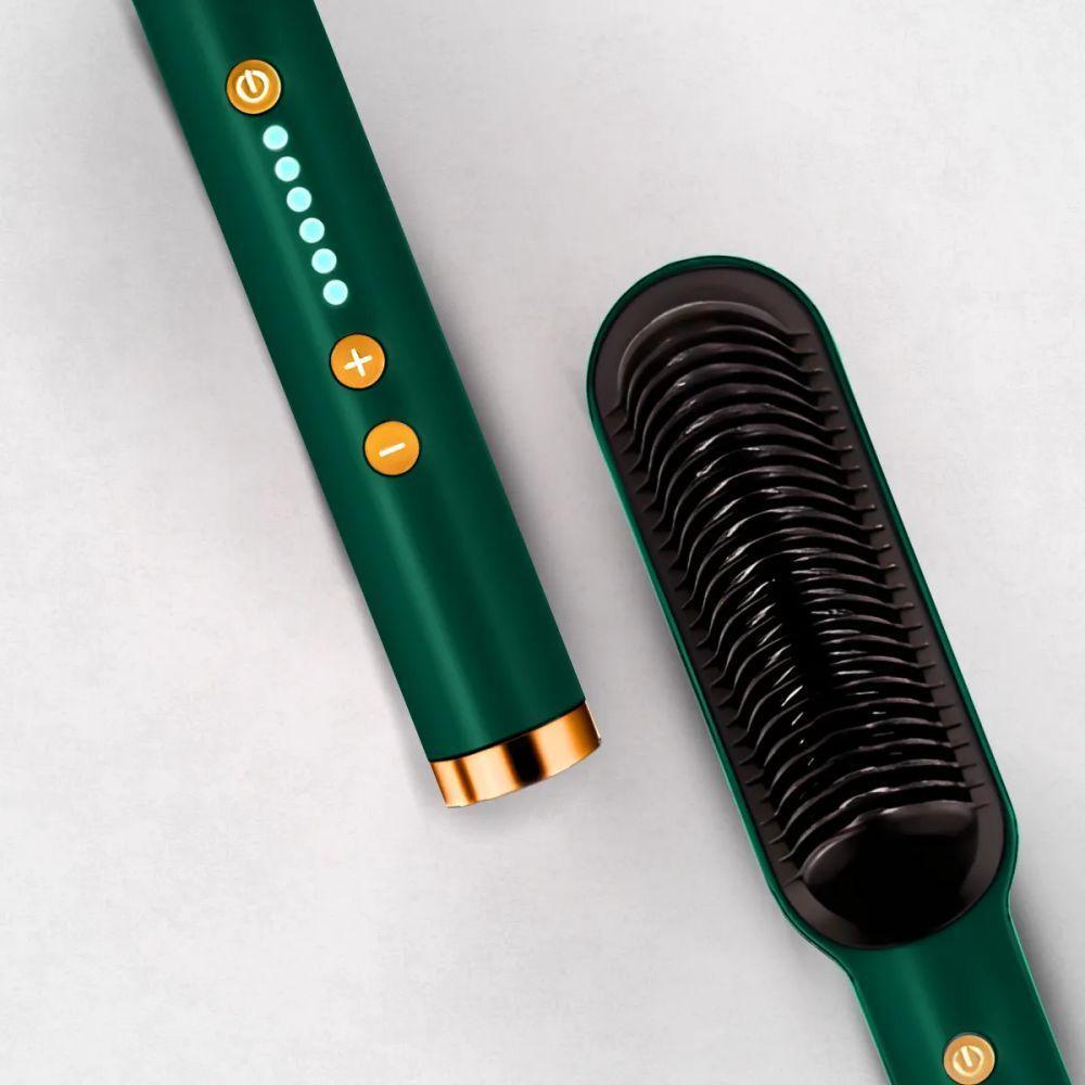 Escova Pente Alisadora Profissional Verde – Tecnologia, Beleza E Praticidade Em Cada Fio - Bivolt - 2