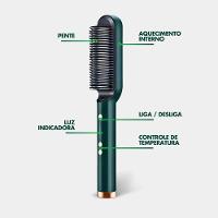 Escova Pente Alisadora Profissional Verde – Tecnologia, Beleza E Praticidade Em Cada Fio - Bivolt - 5