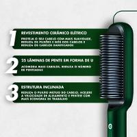 Escova Pente Alisadora Profissional Verde – Tecnologia, Beleza E Praticidade Em Cada Fio - Bivolt - 7