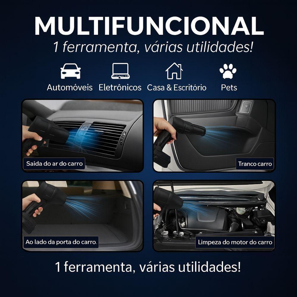 Soprador De Ar Portátil 48v Com 2 Baterias Recarregáveis – Potência, Versatilidade E Liberdade Em Suas Mãos - Bivolt - 3