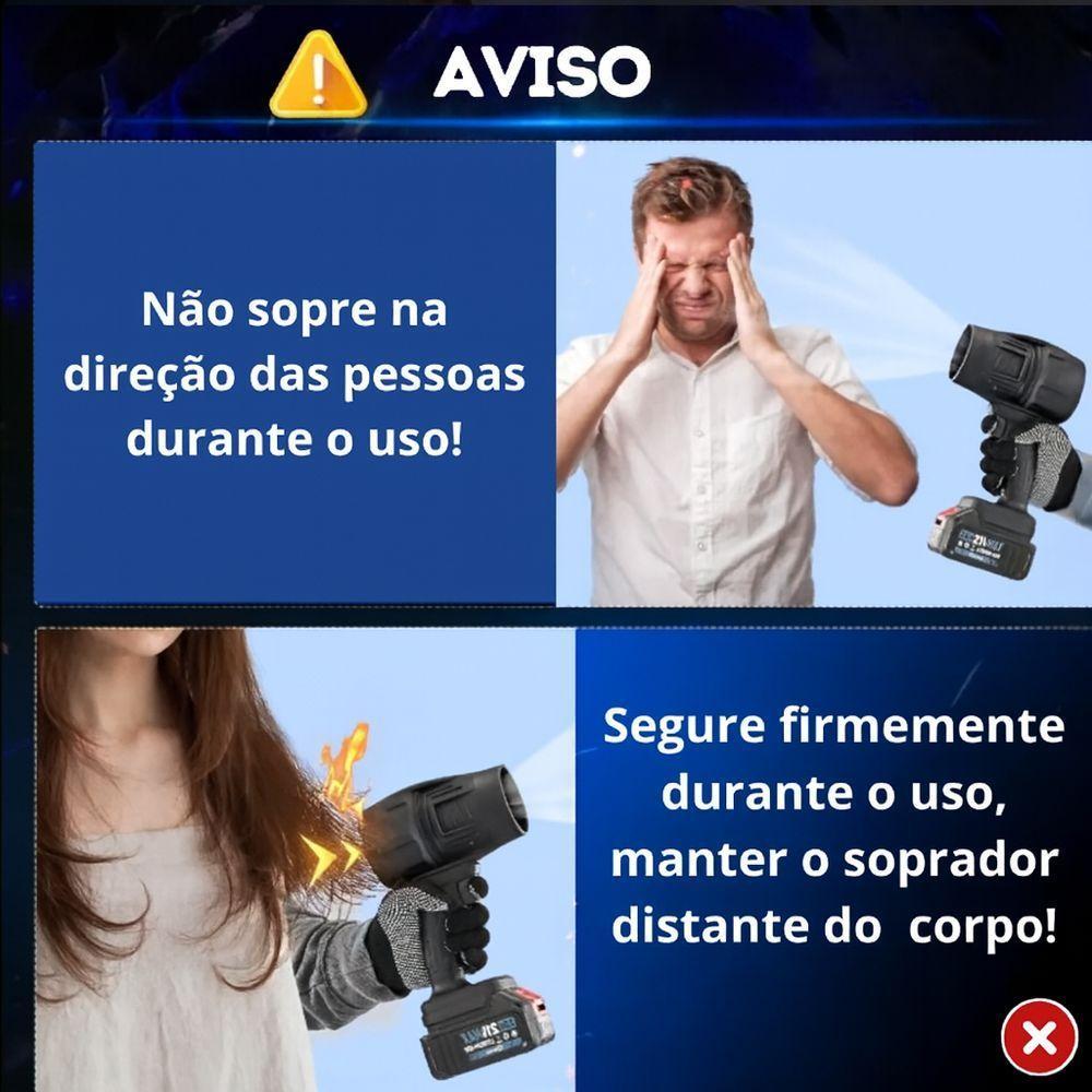 Soprador De Ar Portátil 48v Com 2 Baterias Recarregáveis – Potência, Versatilidade E Liberdade Em Suas Mãos - Bivolt - 4