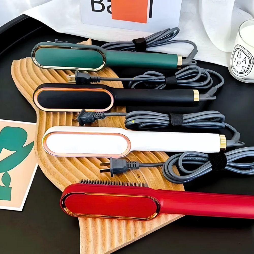 Escova Alisadora E Modeladora 5 Em 1 Bivolt Com Tecnologia De Cerâmica Ptc - Vermelha - 8