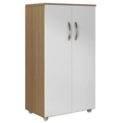 Armario Multiuso 2 Portas 111x60 Cm Rosana Amendoa Branco Reajl Moveis Amendoa Branco