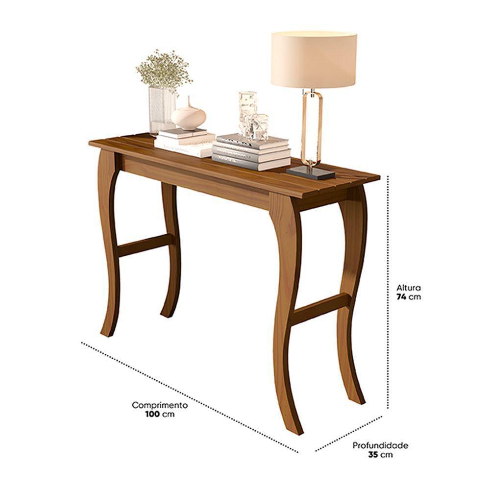 Aparador Rústico De Madeira Para Cantinho Do Café Castanho - 4