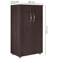 Armario Multiuso 2 Portas 111x60 Cm Rosana Castanho Reajl Moveis Castanho - 2