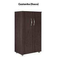 Armario Multiuso 2 Portas 111x60 Cm Rosana Castanho Reajl Moveis Castanho - 3