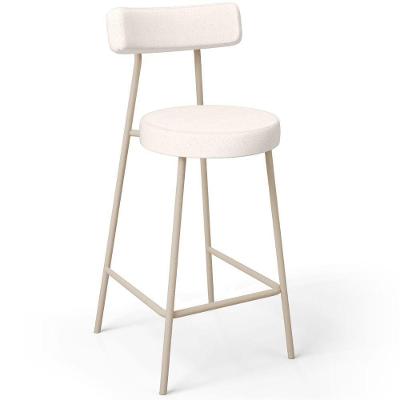 Banqueta Baixa Cozinha Sala Jantar Bancada Milão Arena L02 Linho Cru - Lyam Decor