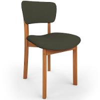 Cadeira Para Sala De Jantar Cozinha Living Estofada Dara L02 Linho Verde Musgo - Lyam Decor - 1