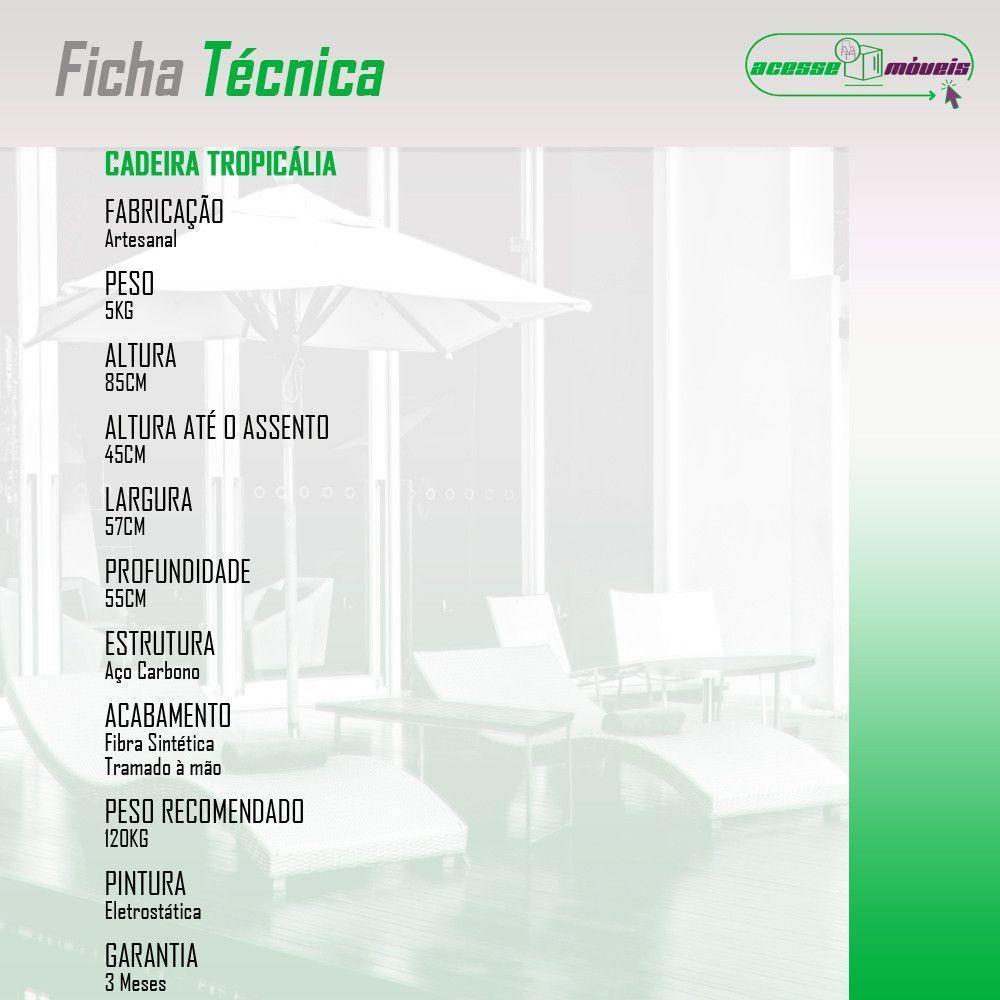 Kit 4 Cadeiras Tropicália Fibra Sintética Acesse Móveis Amarelo - 6