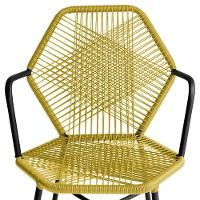 Kit 4 Cadeiras Tropicália Fibra Sintética Acesse Móveis Amarelo - 5