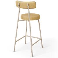 Kit 02 Banquetas Baixa Cozinha Sala Jantar Bancada Milão Arena L02 Couríssimo Fendi - Lyam Decor - 8