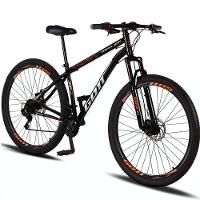 Bicicleta Aro 29 Aço Carbono Gott Vortex 21v Com Suspensão E Freio A Disco - Preto E Laranja - 1