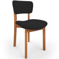 Cadeira Para Sala De Jantar Cozinha Living Estofada Dara L02 Suede Preto - Lyam Decor - 1