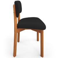 Cadeira Para Sala De Jantar Cozinha Living Estofada Dara L02 Suede Preto - Lyam Decor - 6