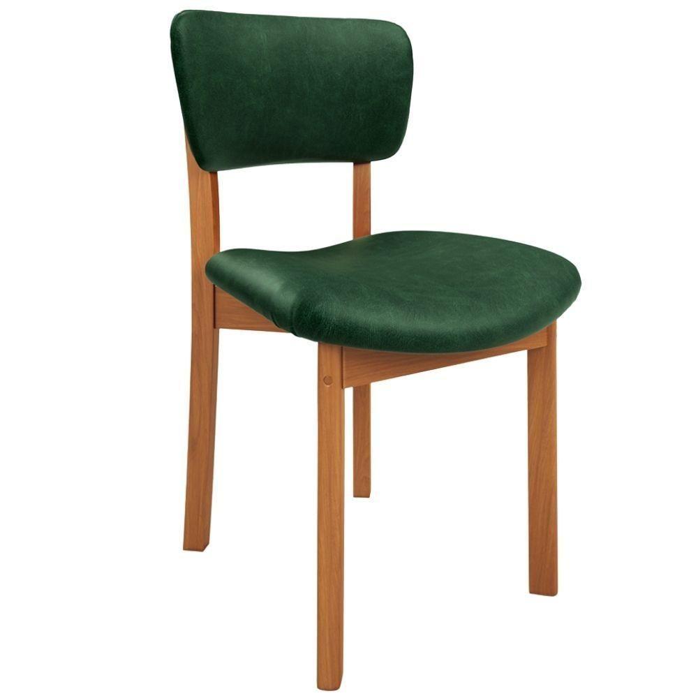 Cadeira Para Sala De Jantar Cozinha Living Estofada Dara L02 Couríssimo Verde Musgo - Lyam Decor - 1