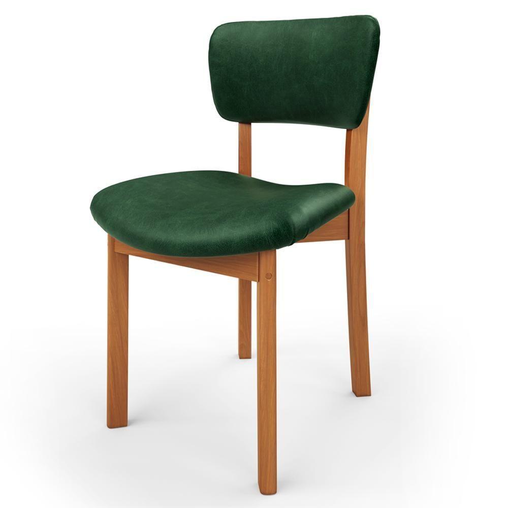 Cadeira Para Sala De Jantar Cozinha Living Estofada Dara L02 Couríssimo Verde Musgo - Lyam Decor - 6