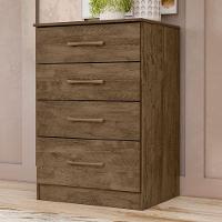 Comoda 4 Gavetas 61 Cm Ms913 Castanho Wood Moval Castanho Wood - 2