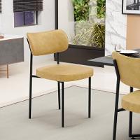 Cadeira Decorativa Estofada Para Sala De Jantar Melina L02 Couríssimo Casco Fendi - Lyam Decor - 2