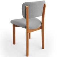 Cadeira Para Sala De Jantar Cozinha Living Estofada Dara L02 Bouclê Cinza - Lyam Decor - 7