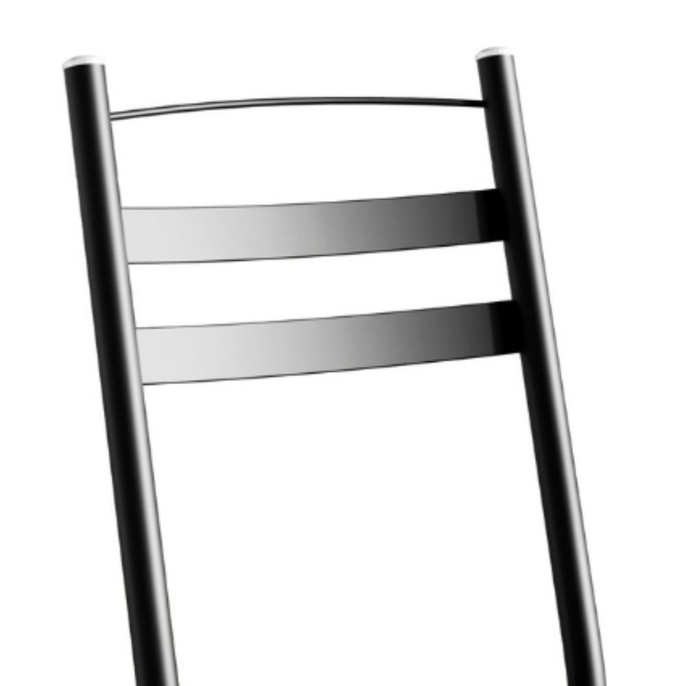 Cadeira Tubular America 061 Preto Assento Preto Brilhante Artef Preto Brilhante - 4