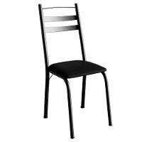 Cadeira Tubular America 061 Preto Assento Preto Brilhante Artef Preto Brilhante - 1