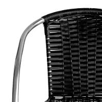 Cadeira Pool Alumínio Fibra Sintética Gourmet Acesse Móveis Preto - 5