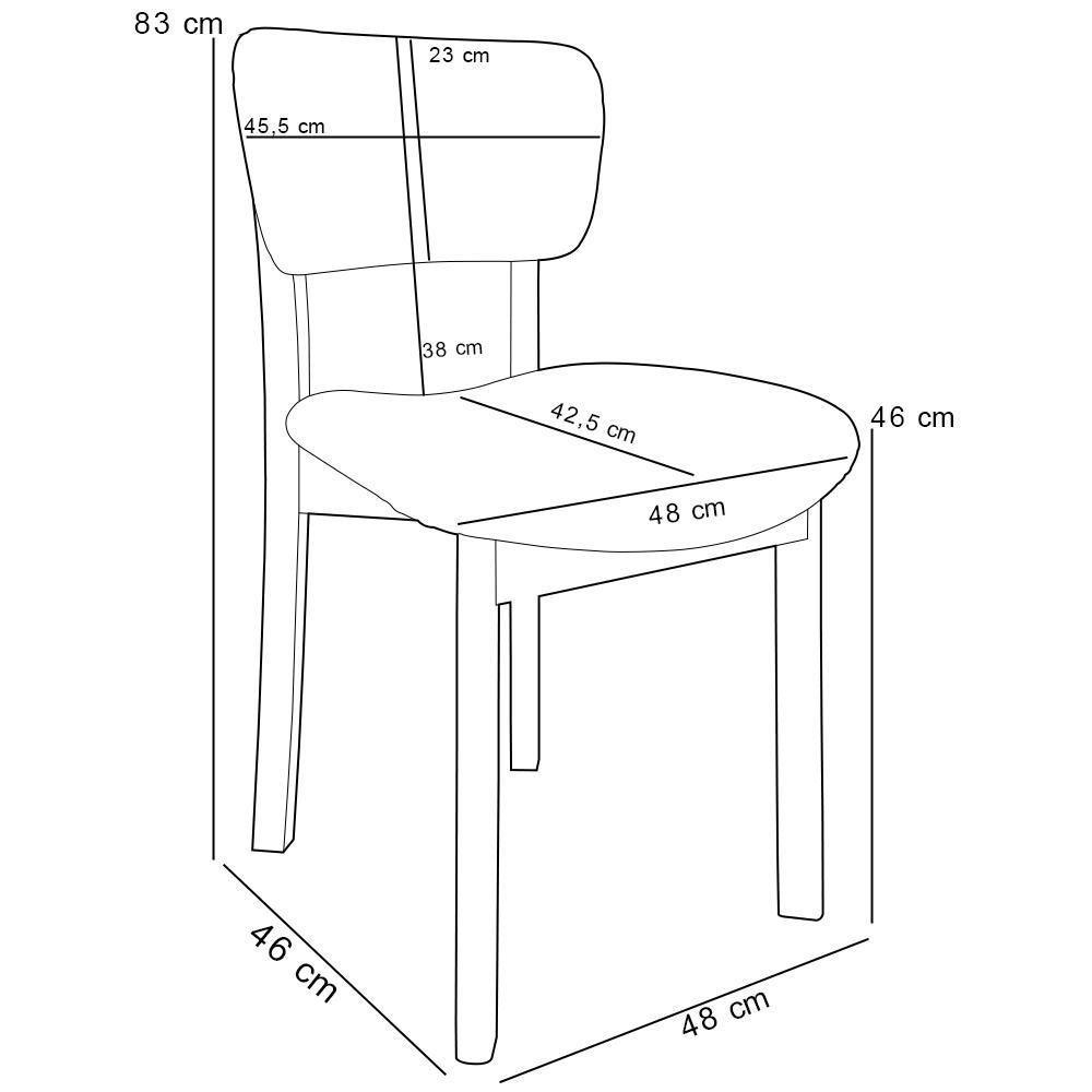 Kit 03 Cadeiras Para Sala De Jantar Cozinha Living Estofada Dara L02 Suede Verde Musgo - Lyam Decor - 5