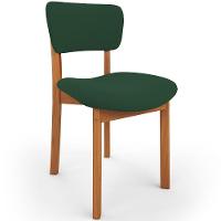 Cadeira Para Sala De Jantar Cozinha Living Estofada Dara L02 Suede Verde Musgo - Lyam Decor - 1