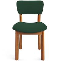 Cadeira Para Sala De Jantar Cozinha Living Estofada Dara L02 Suede Verde Musgo - Lyam Decor - 3