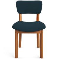 Cadeira Para Sala De Jantar Cozinha Living Estofada Dara L02 Suede Azul Marinho - Lyam Decor - 3