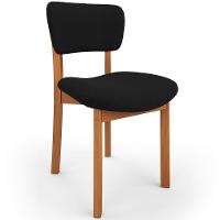 Cadeira Para Sala De Jantar Cozinha Living Estofada Dara L02 Bouclê Preto - Lyam Decor - 1