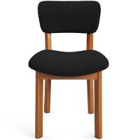 Cadeira Para Sala De Jantar Cozinha Living Estofada Dara L02 Bouclê Preto - Lyam Decor - 3